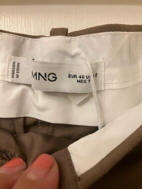 (US 8) MANGO Neutral Beige Trousers